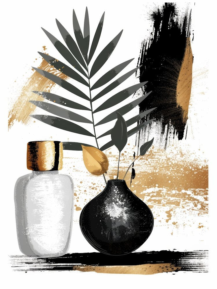 Gold And Black Abstract Painting 28