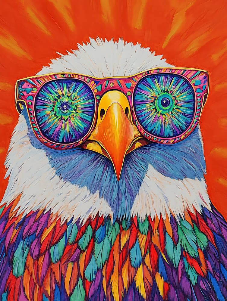 Aigle avec Lunettes de Soleil 24