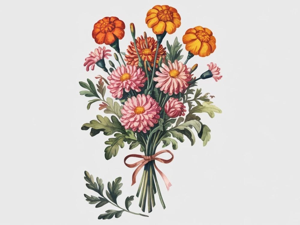 Vintage Chrysanthemenblüte - Floral