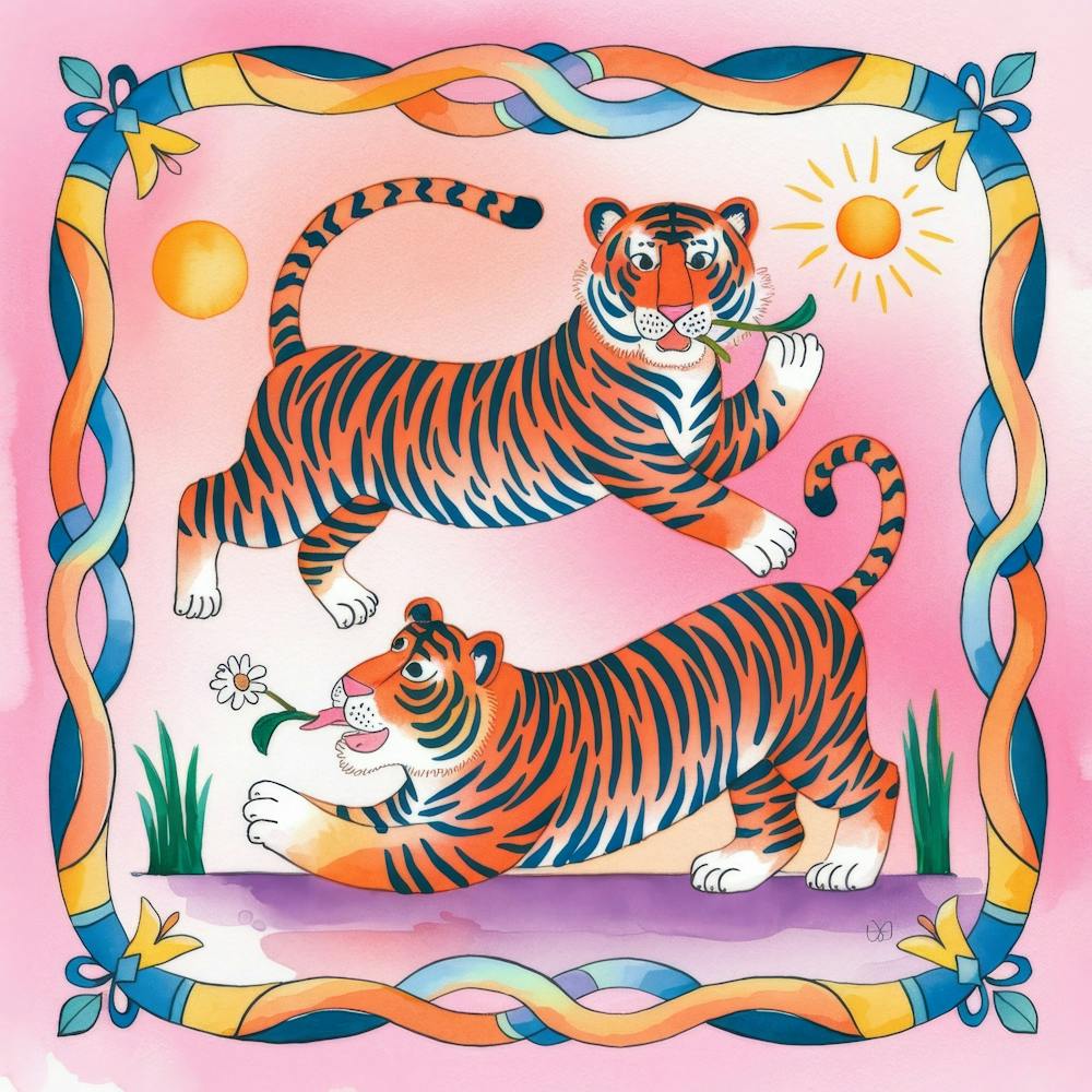 Whimsical Tigers