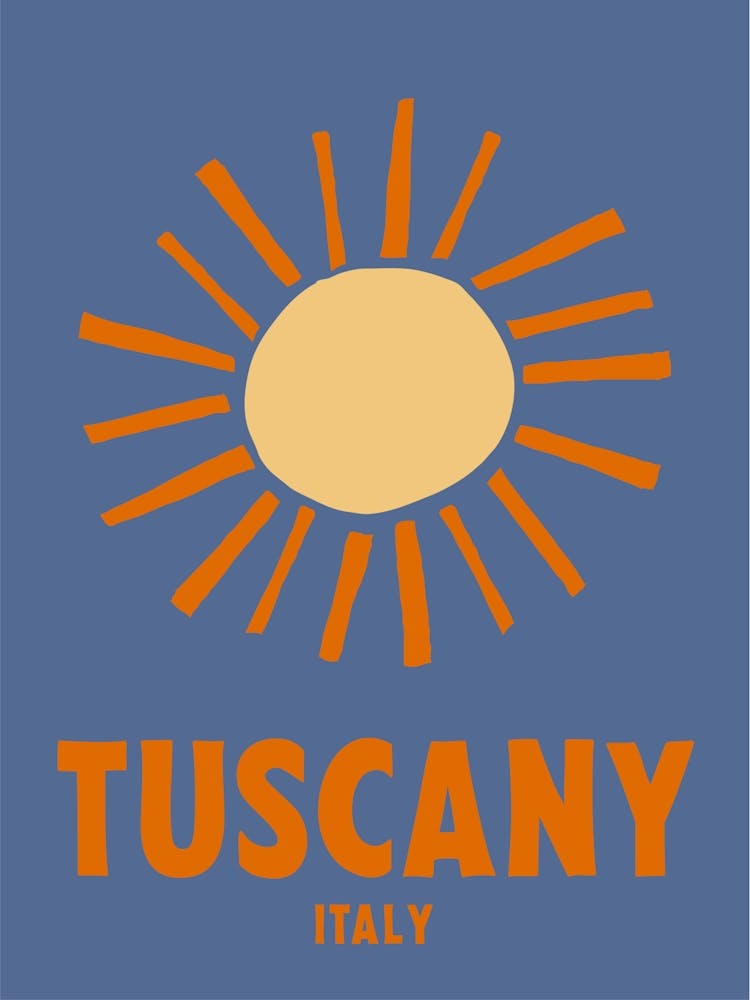 Tuscany, Italy, Graphic Style Poster 3