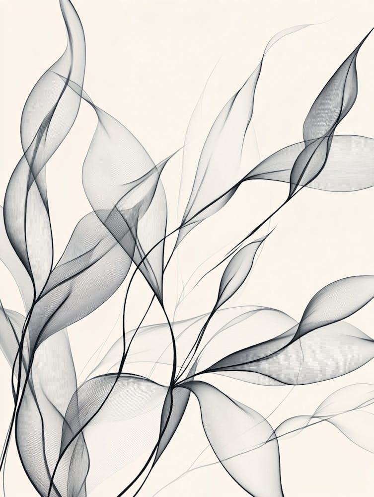Abstract Leaves Canvas Print 6
