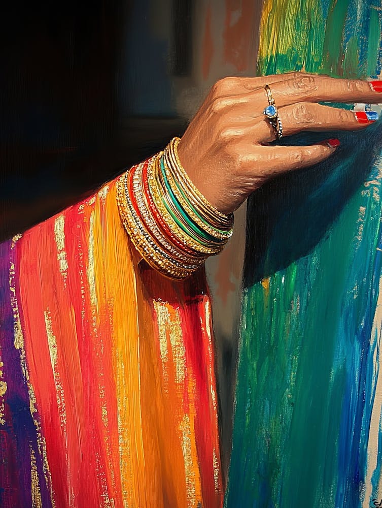 Woman's Hand With Bangles Painting