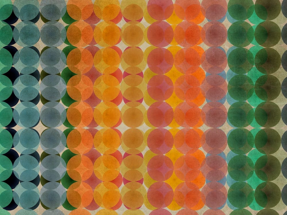 Cercles Rétro Abstrait