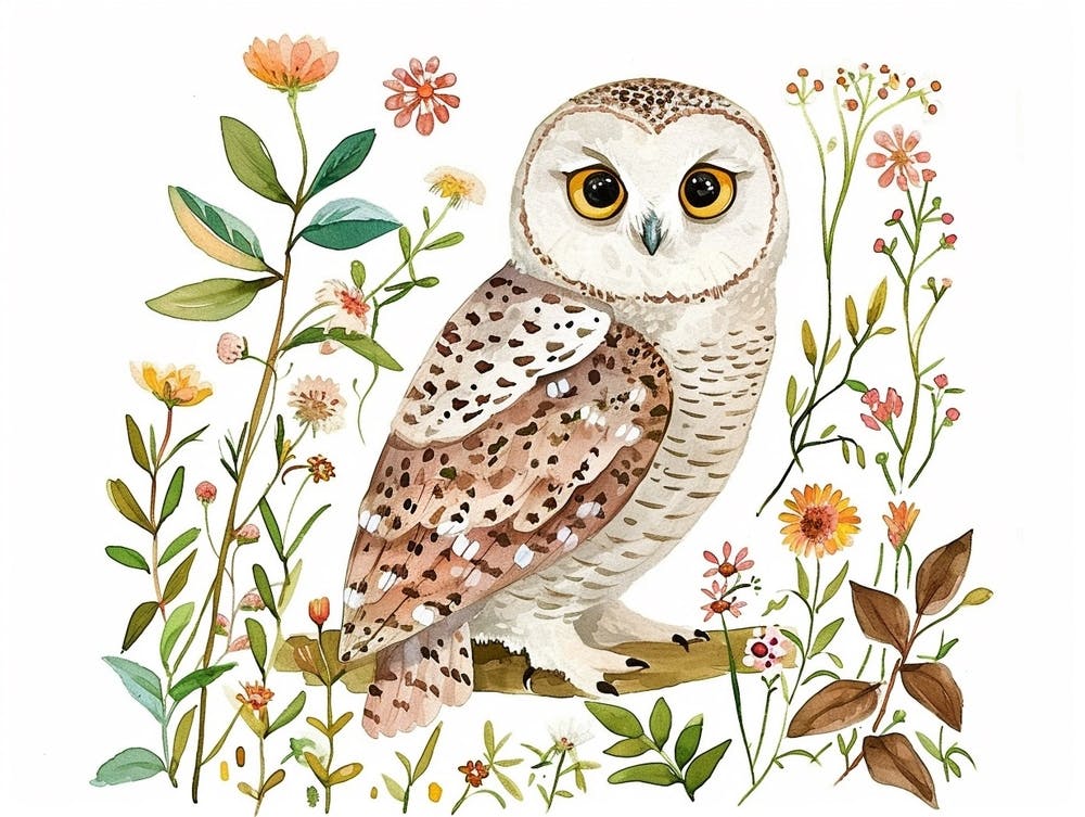 Little Floral Snowy Owl 3