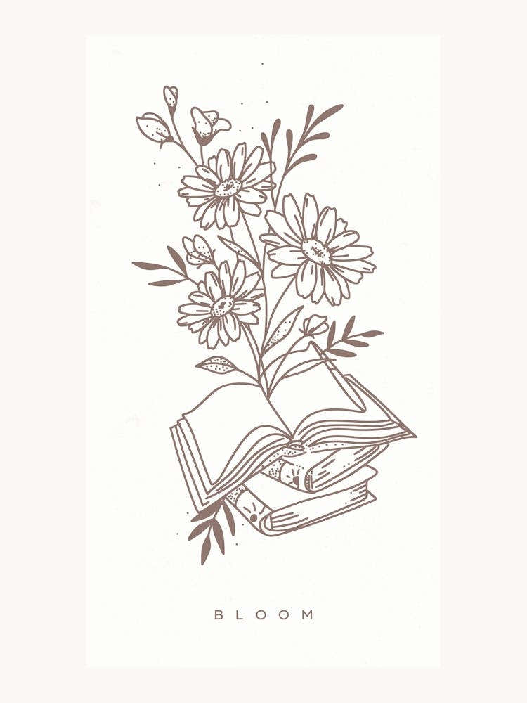 Bloom Monoline Asthetic Mnimalist Drawing