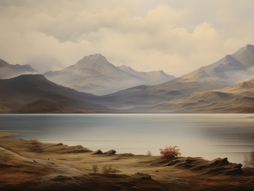 Antique Lake Scenery