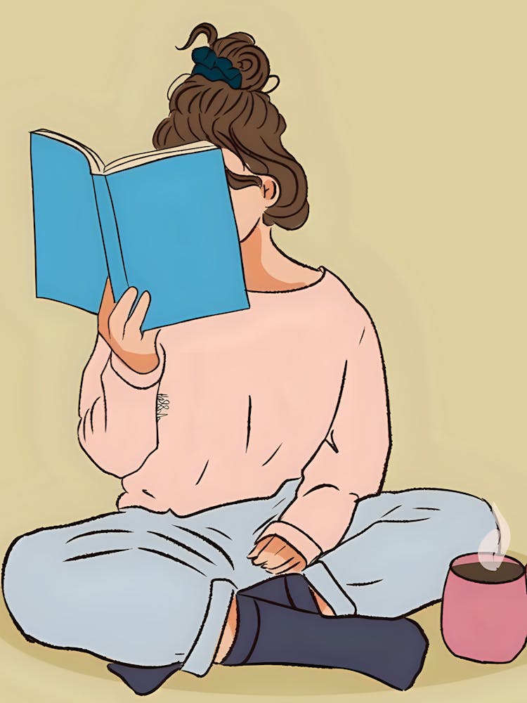 Girl Reading A Book 1