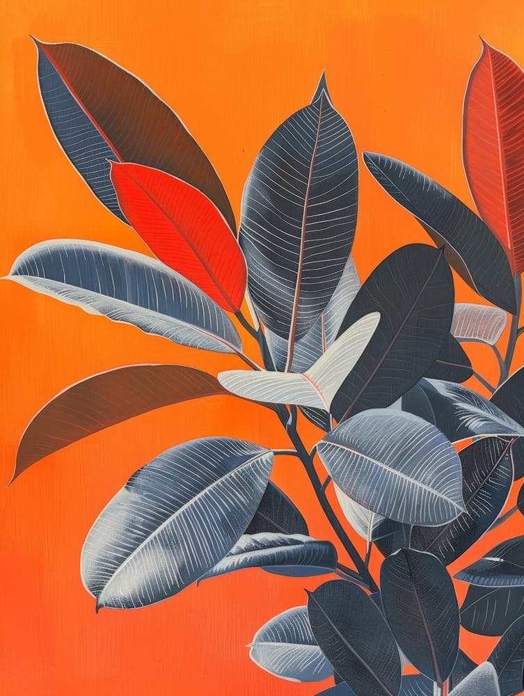 Orange And Black Leaves