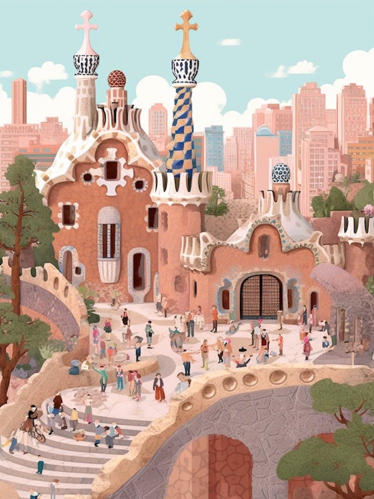 Parc Guel Barcelona Spain