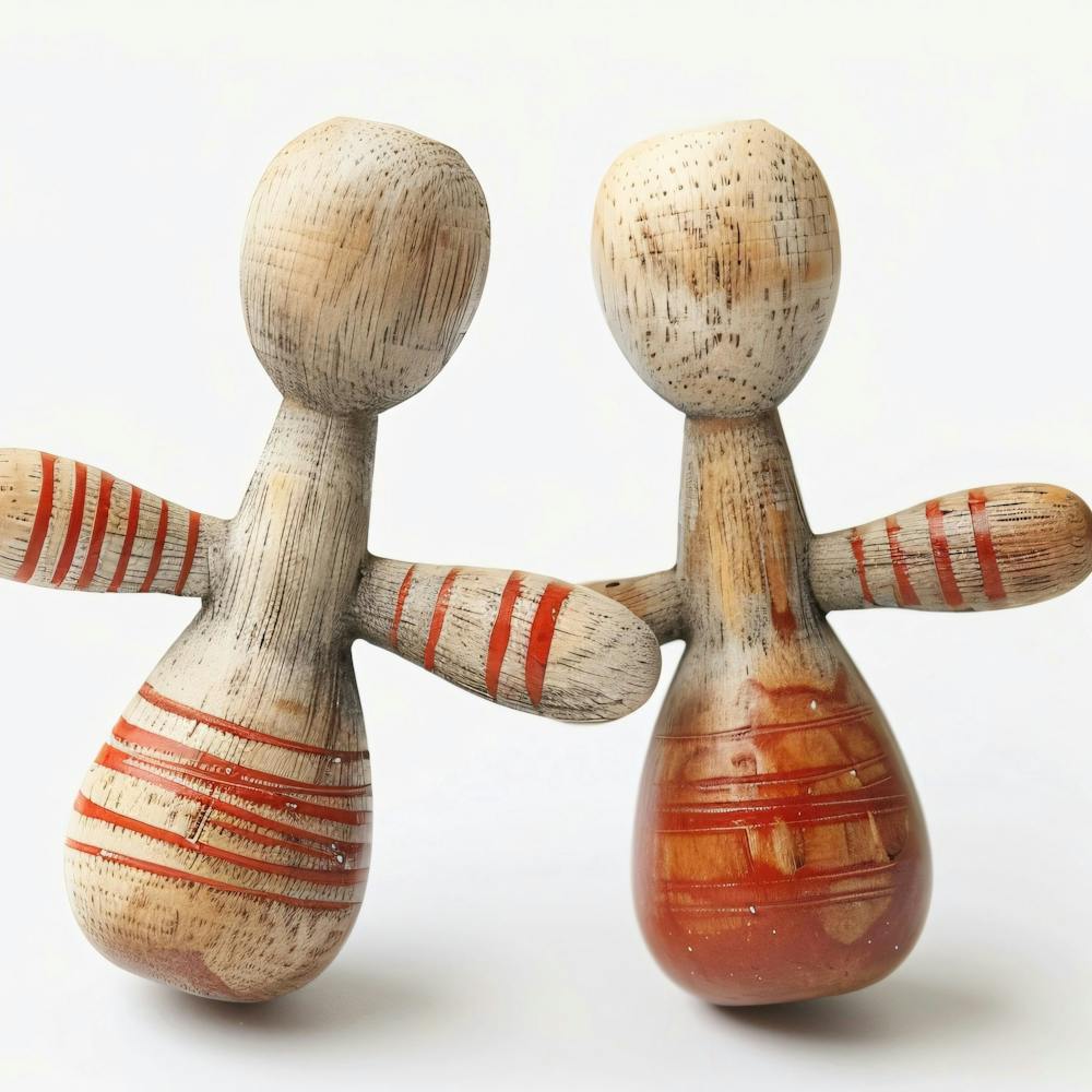 Couple Of Wooden Dolls