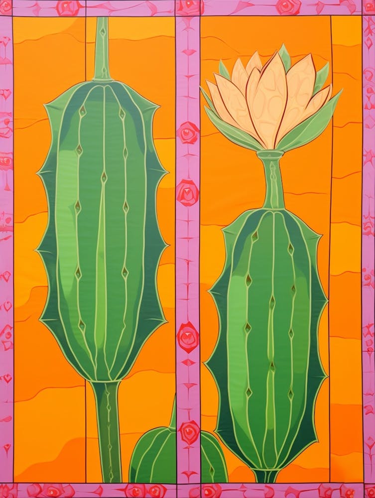 Mexican Style Cactus Illustration Nopal Cactus 4