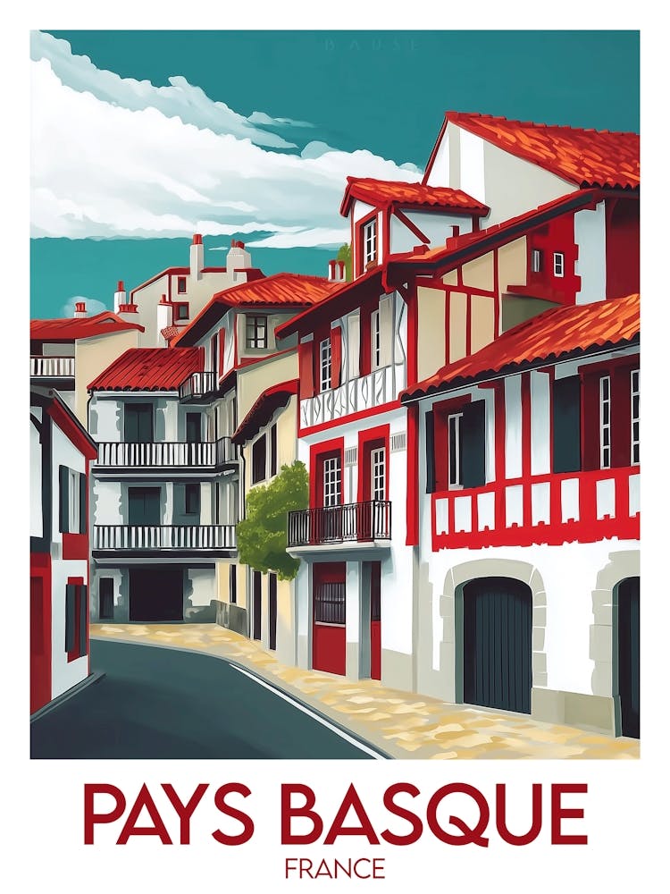 Affiche de voyage Pays Basque