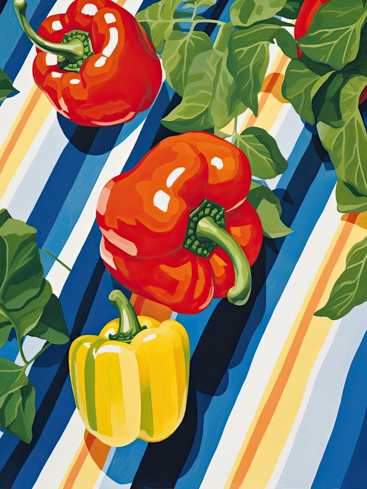 Bell Peppers Summer Illustration 2