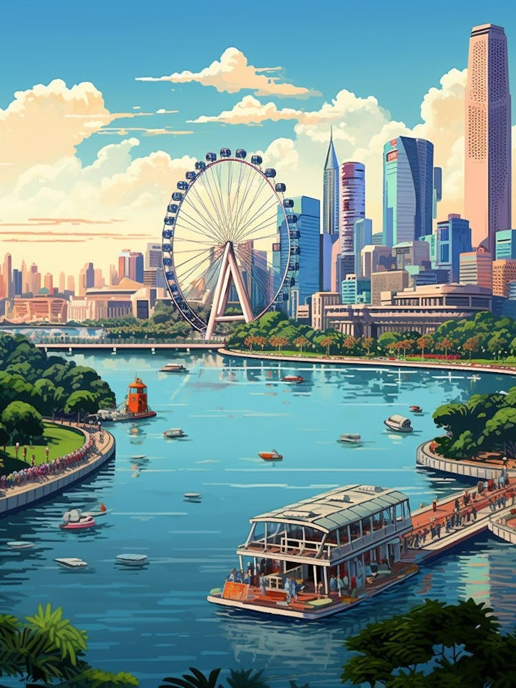Singapore Pixel Art 4