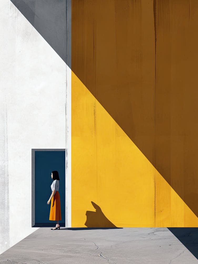 Schatten einer Frau