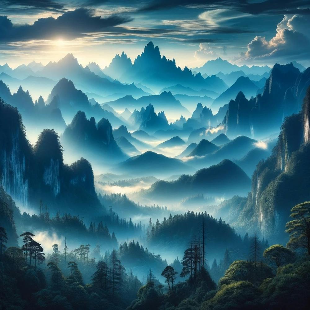 Sky Blue mountains