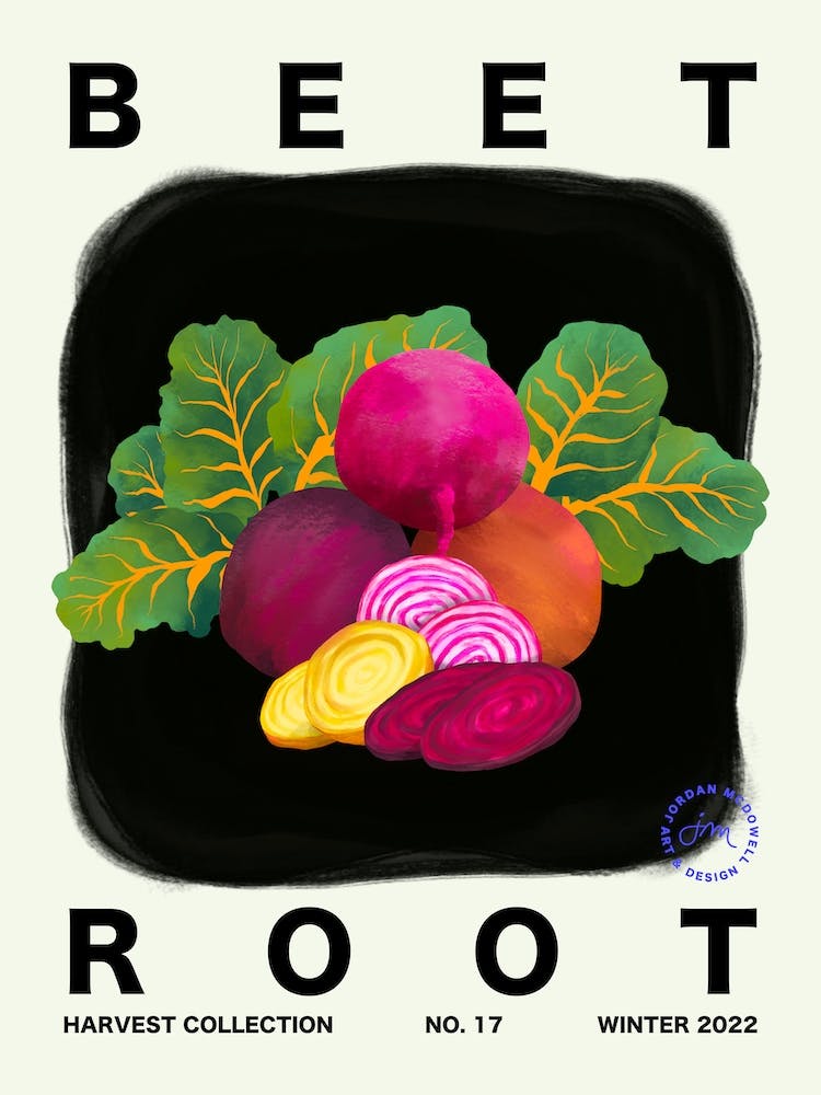Beet Root Vegetable Kitchen Typography