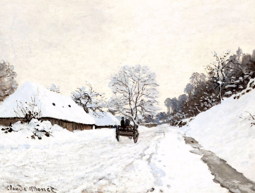 Claude Monet - Snowy Road