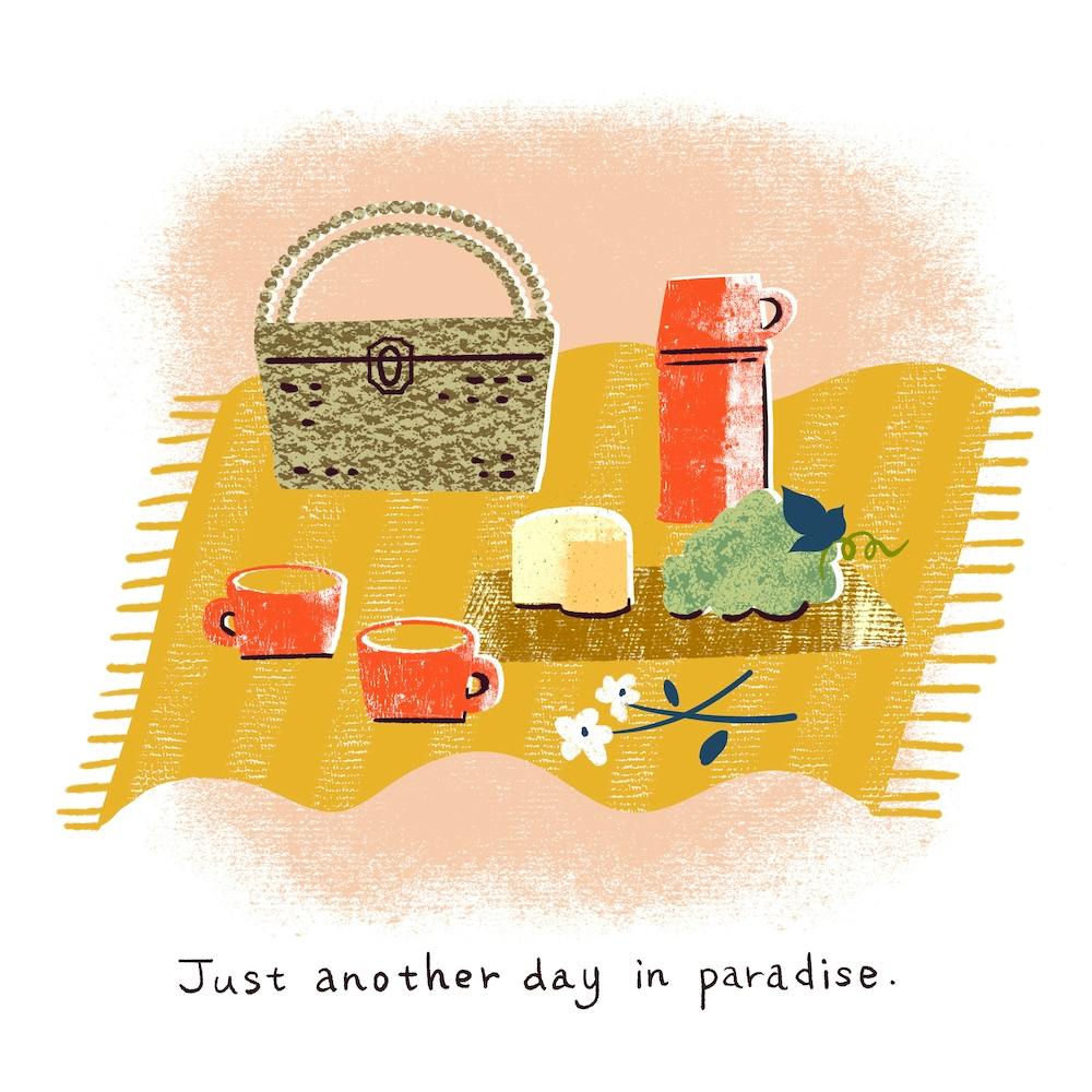 Just Another Day In Paradise Picnic With You Square