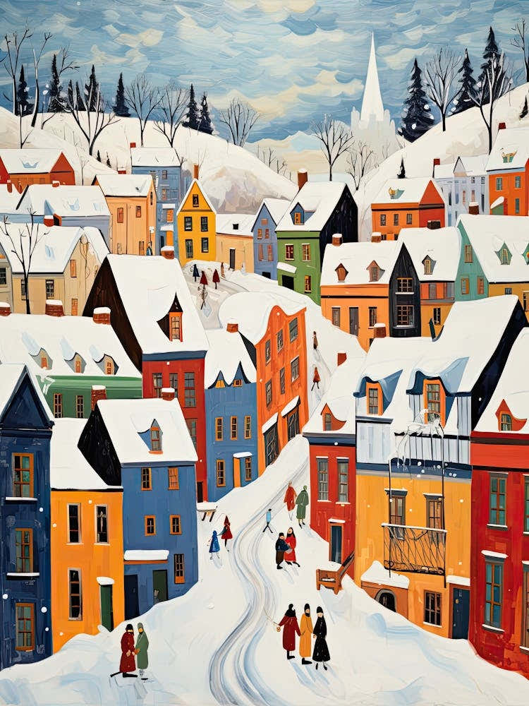 Winter Snow Quebec City   Canada Snow Illustration 1