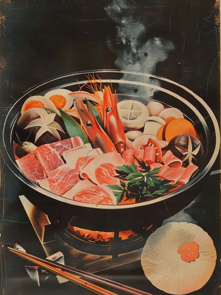 Sukiyaki Japanese Dish Mid Century Modern 3