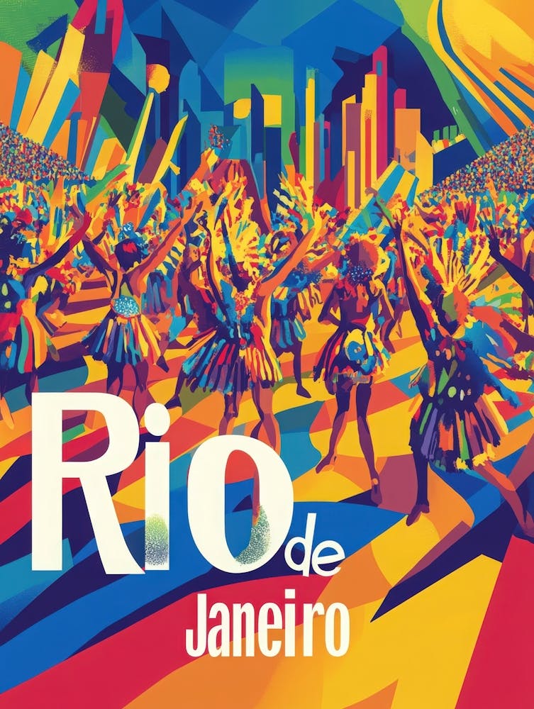 Aihrgdesign A 1970s Inspired Travel Poster For Rio De Janeiro