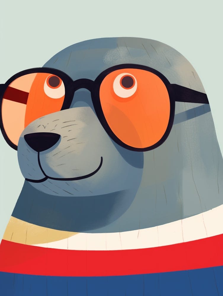 Little Elephant Seal 2 Wearing Sunglasses
