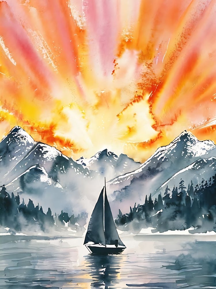 Sunset Sailboat 1