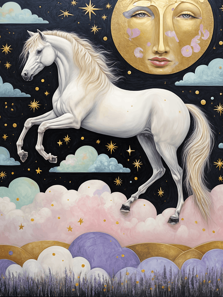 Horse And Moon