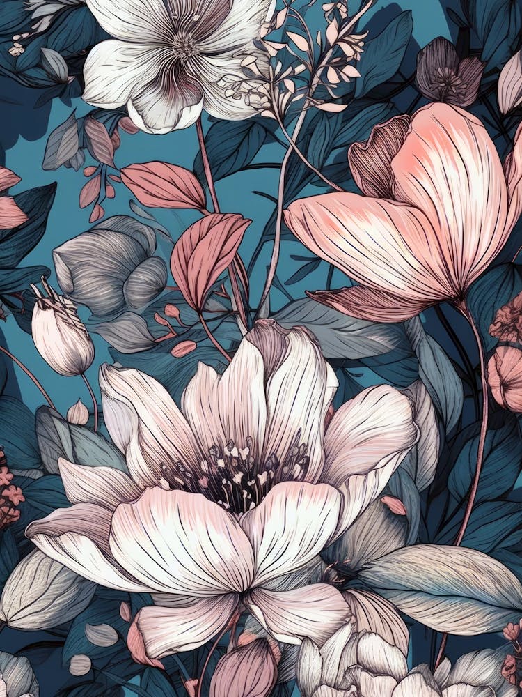 Flowers nature botanical art