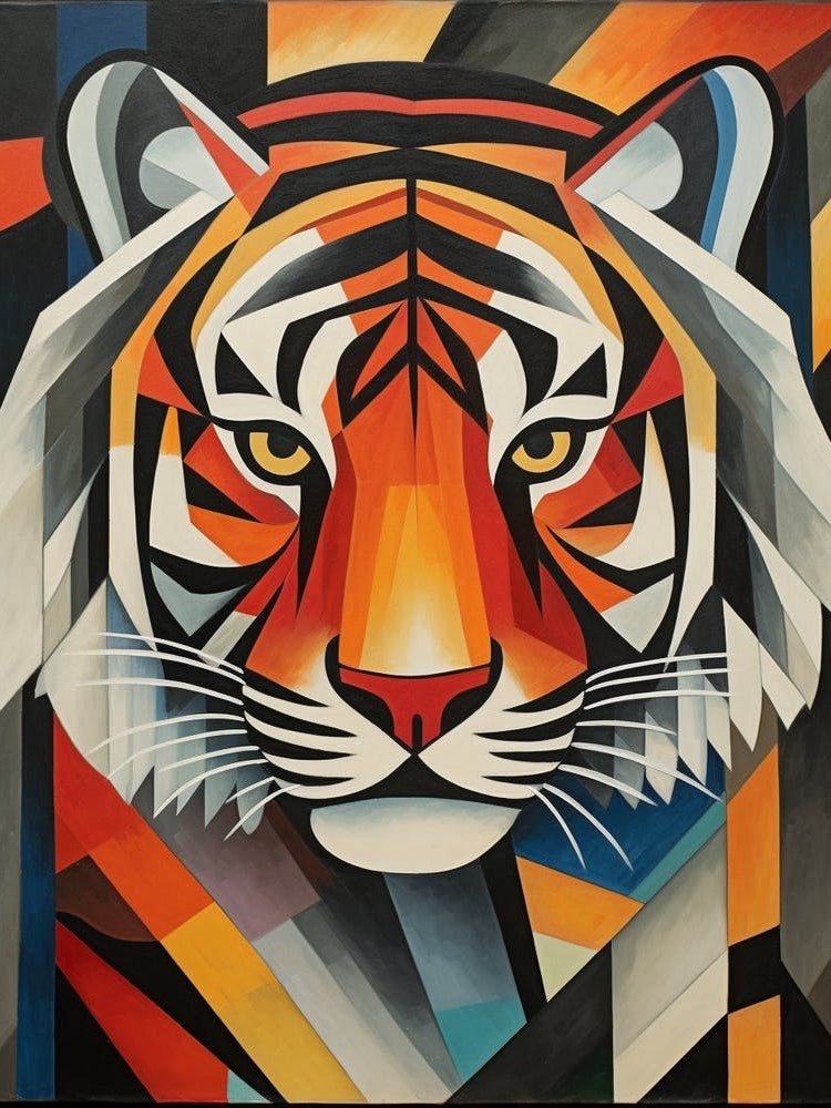 Tiger Geometric Abstract 6