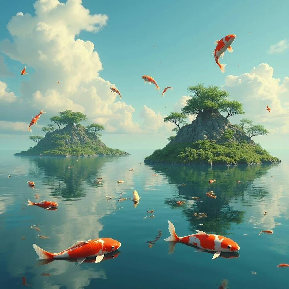 Koi Fish In The Water