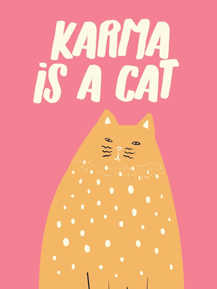 Karma Is A Cat - Swift Lyrics Funny Print