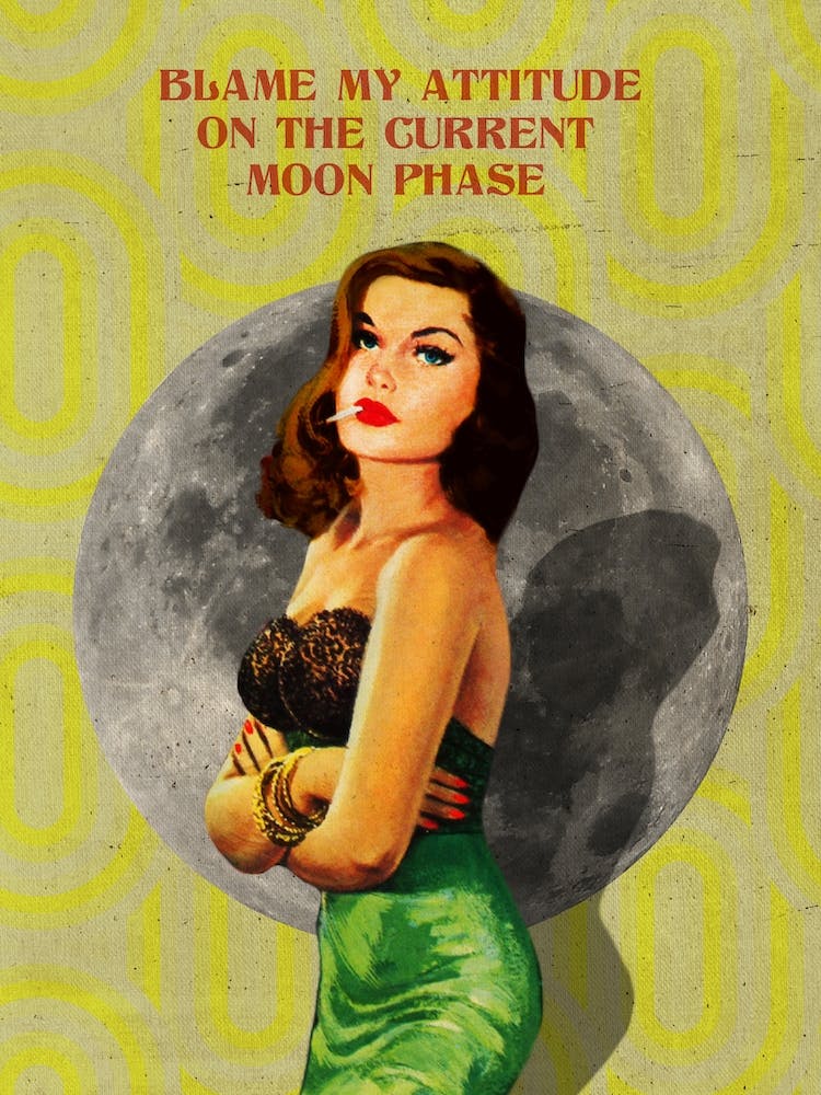 Moon Phase Retro Aesthetic