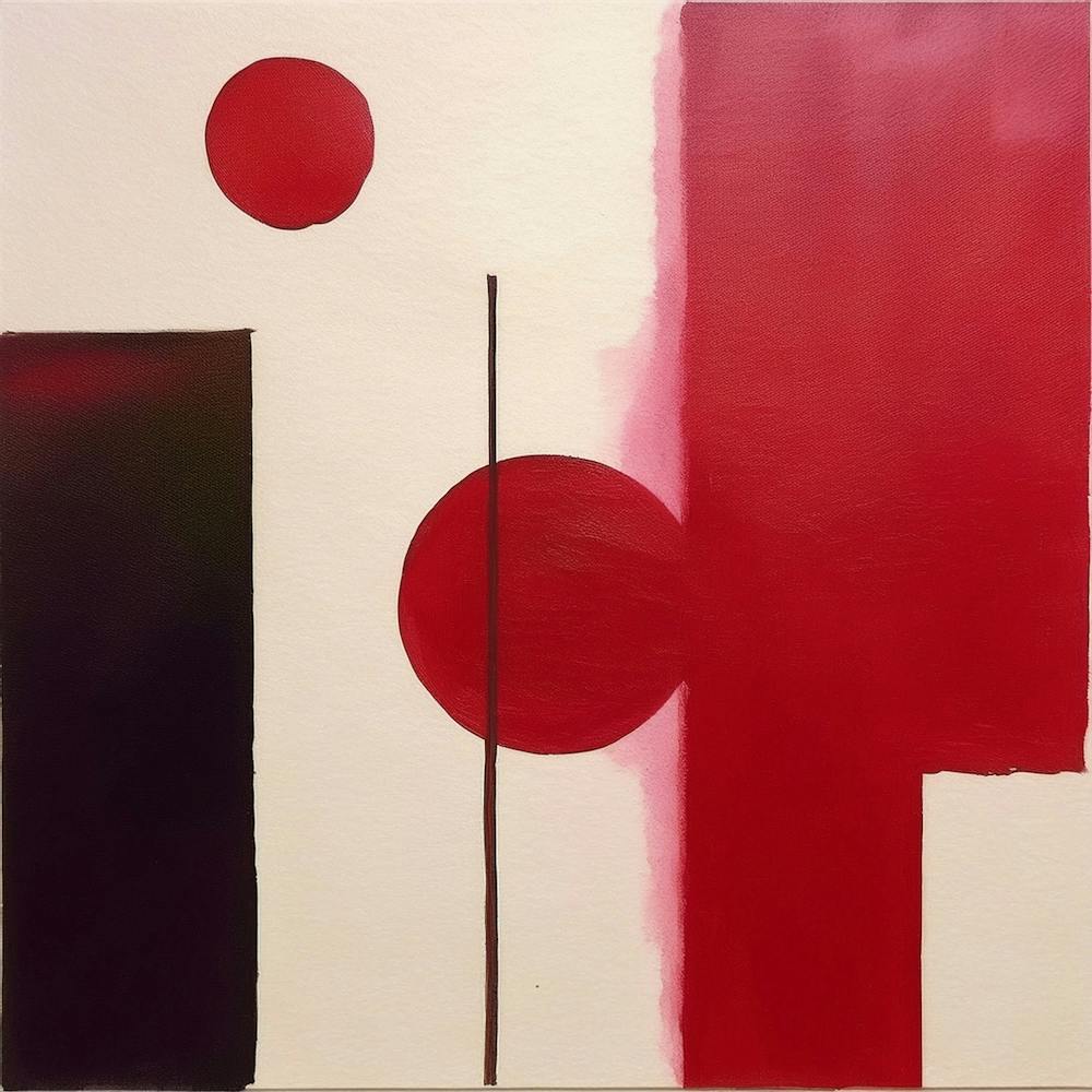 Abstract Red And Black Painting