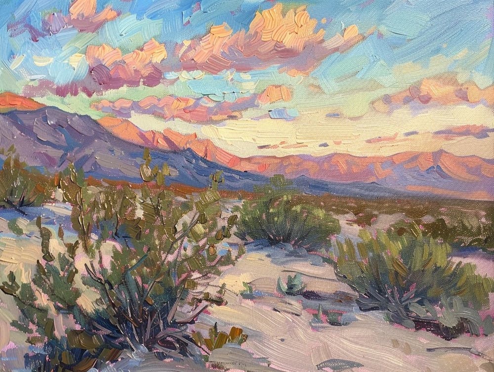 Western Sunset Landscapes Mojave Desert Nevada 2