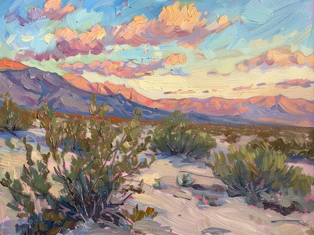 Western Sunset Landscapes Mojave Desert Nevada 2