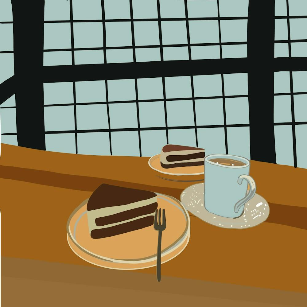Tiramisu With Coffee Illustration