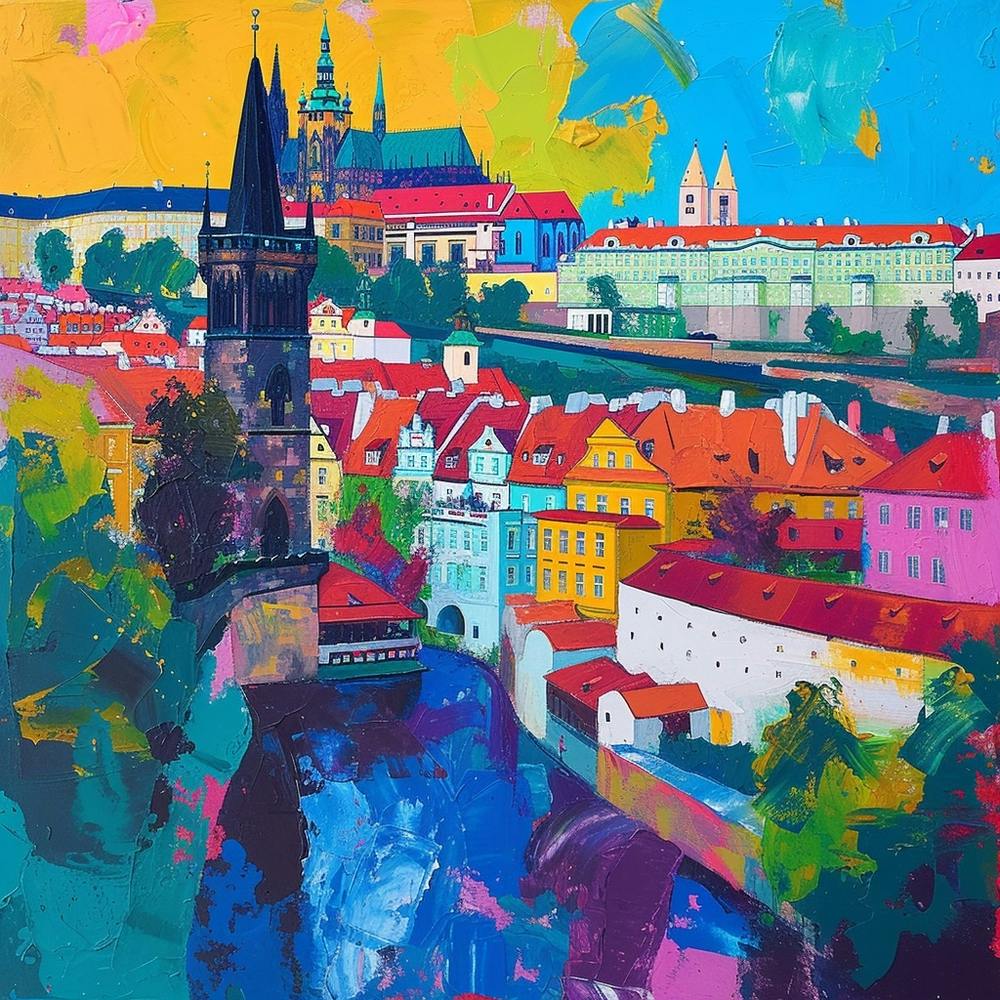 Abstract Travel Collection Prague Czech Republic 2