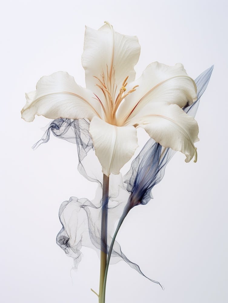 Pressed Flower Botanical Art Lily 2