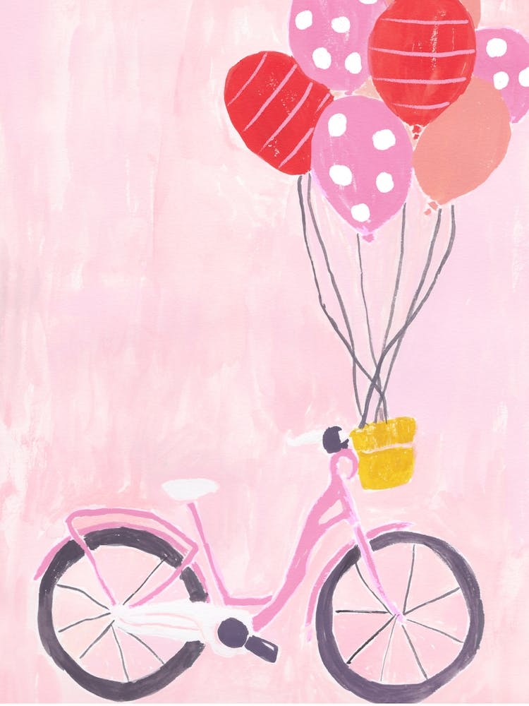 Fahrrad und Ballons