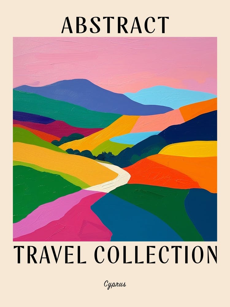 Abstract Travel Collection Poster Cyprus 1