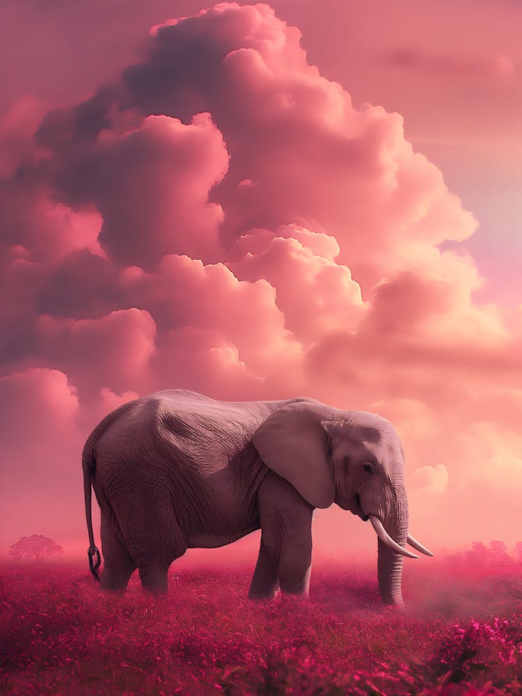 Elefant auf dem Feld