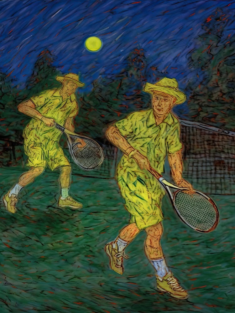 Tennis In The Style Of Van Gogh2