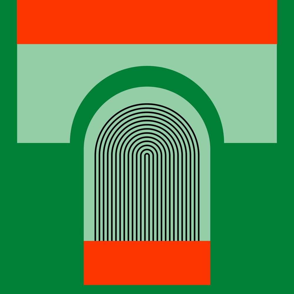 Green Mid-Century Arch 2