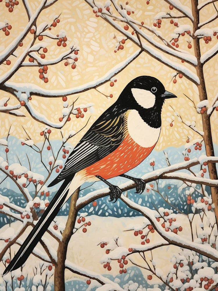 Bird Illustration Magpie 3