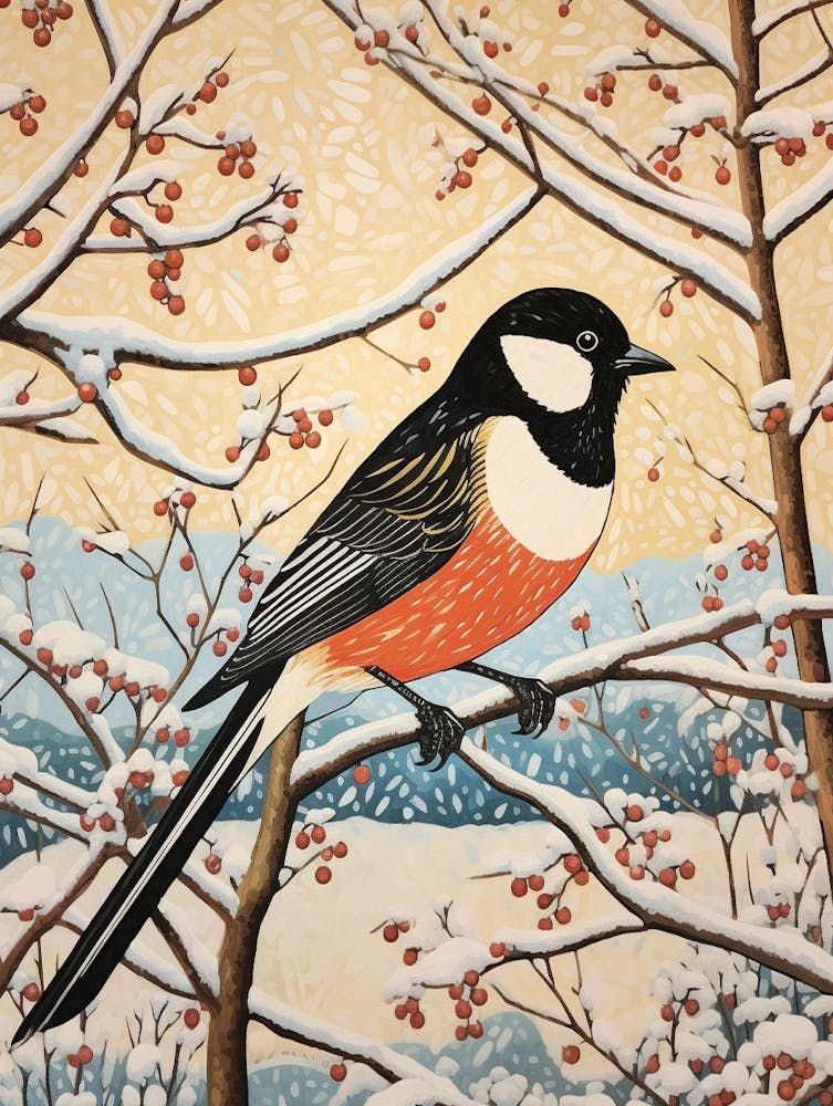 Bird Illustration Magpie 3