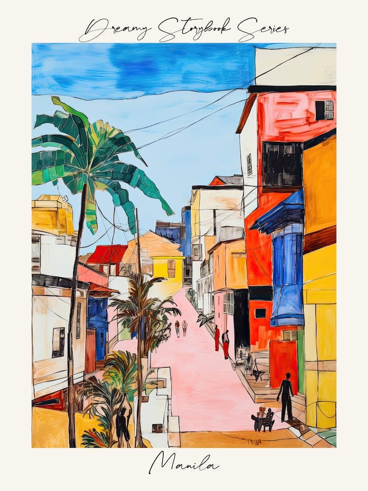 Poster Of Manila, Dreamy Storybook Illustration 2