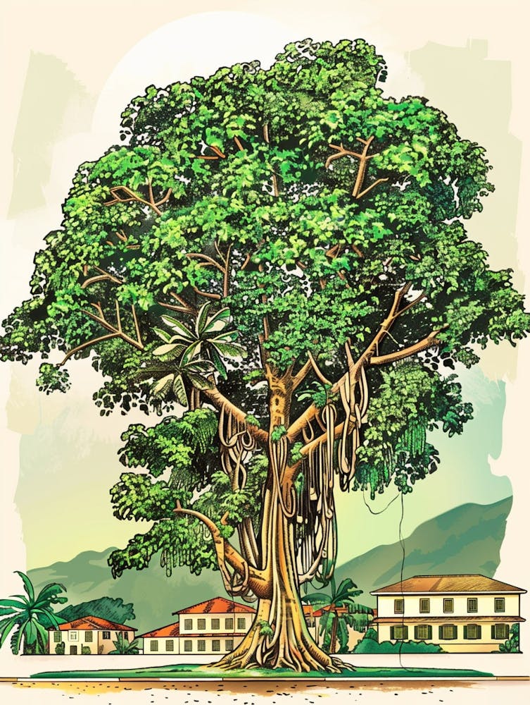 Banyan Tree Storybook Illustration 1